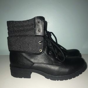 Black combat boots- never worn!